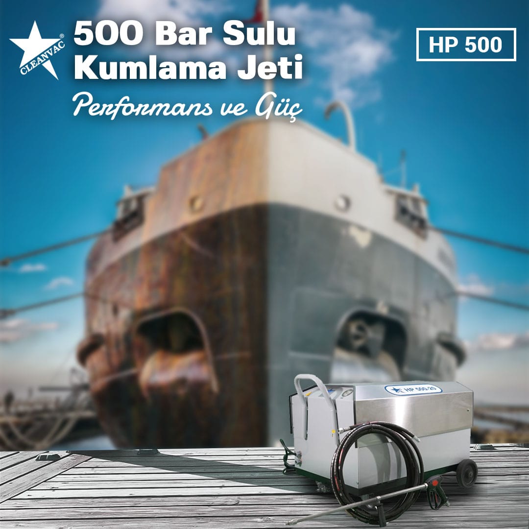 Yüksek Basınçlı (500 Bar) Yıkama Makinesi Cleanvac HP-500