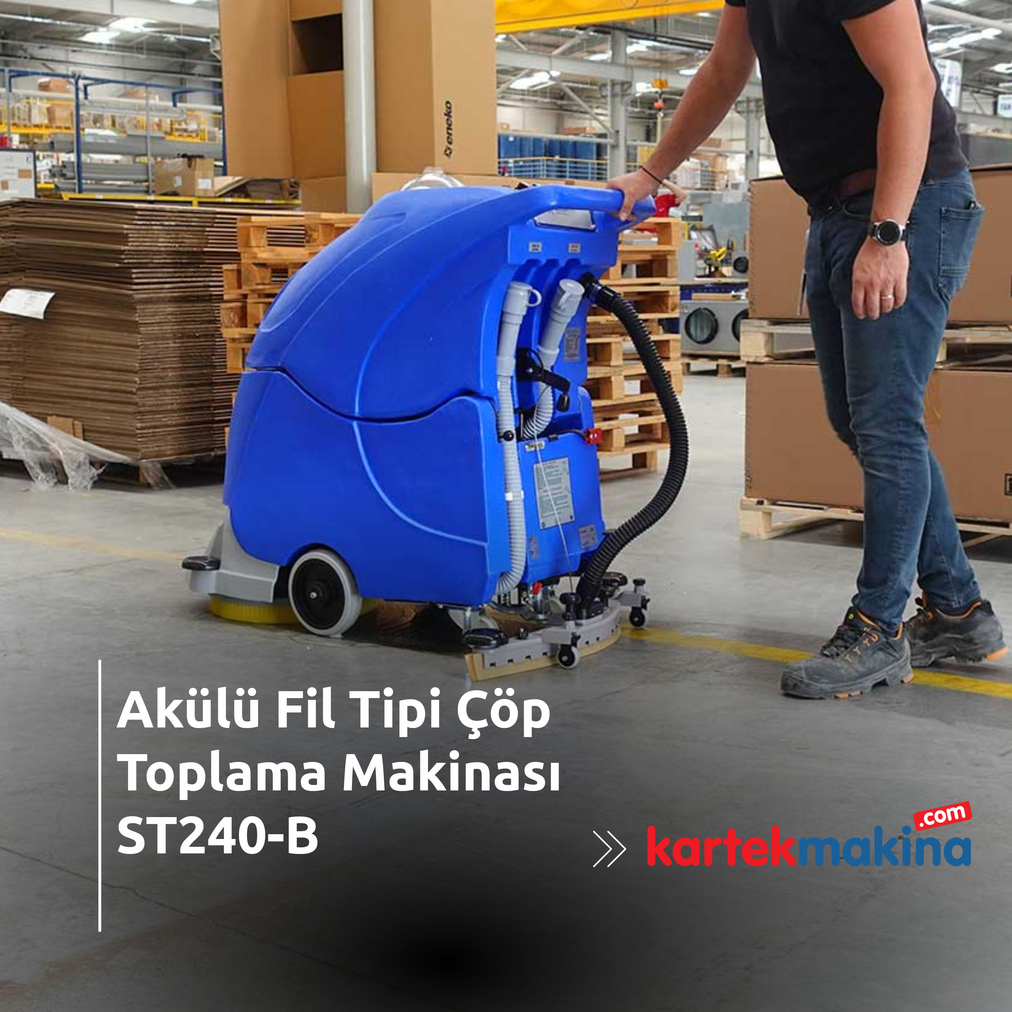 Akülü Fil Tipi Çöp Toplama Makinası ST240-B