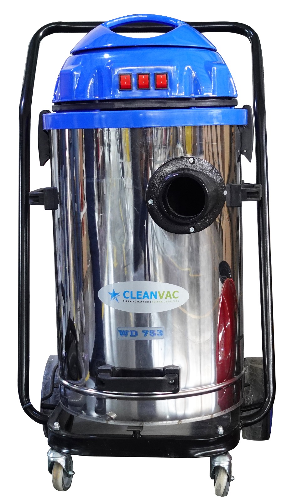 Cleanvac WD-753 S Industrial Type Vacuum Cleaner with Wide Tank Inlet