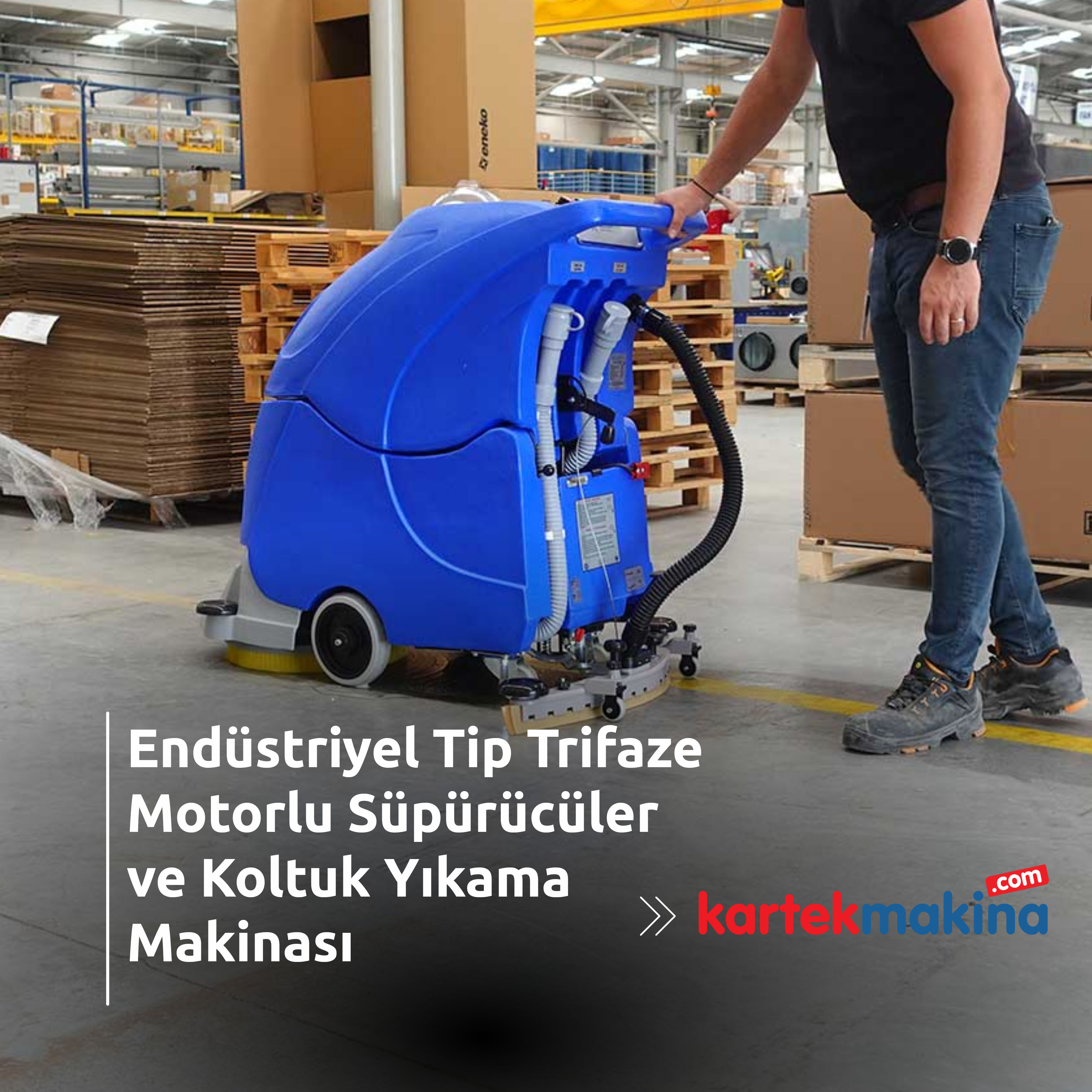 Endüstriyel Tip Trifaze Motorlu Süpürücüler ve Koltuk Yıkama Makinası