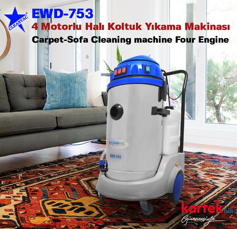 Cleanvac EWD-753 ماكينة شفط الماء و تكنيس السجاد الرطب و الجاف